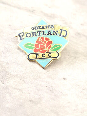 Vintage Greater Portland Oregon PCC Since 1976 Metal Lapel Pin